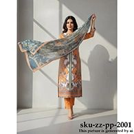 Zamzam Premium Plus Quality  Earth Yellow  Tree Lawn Collection – Elegant Three Piece Set