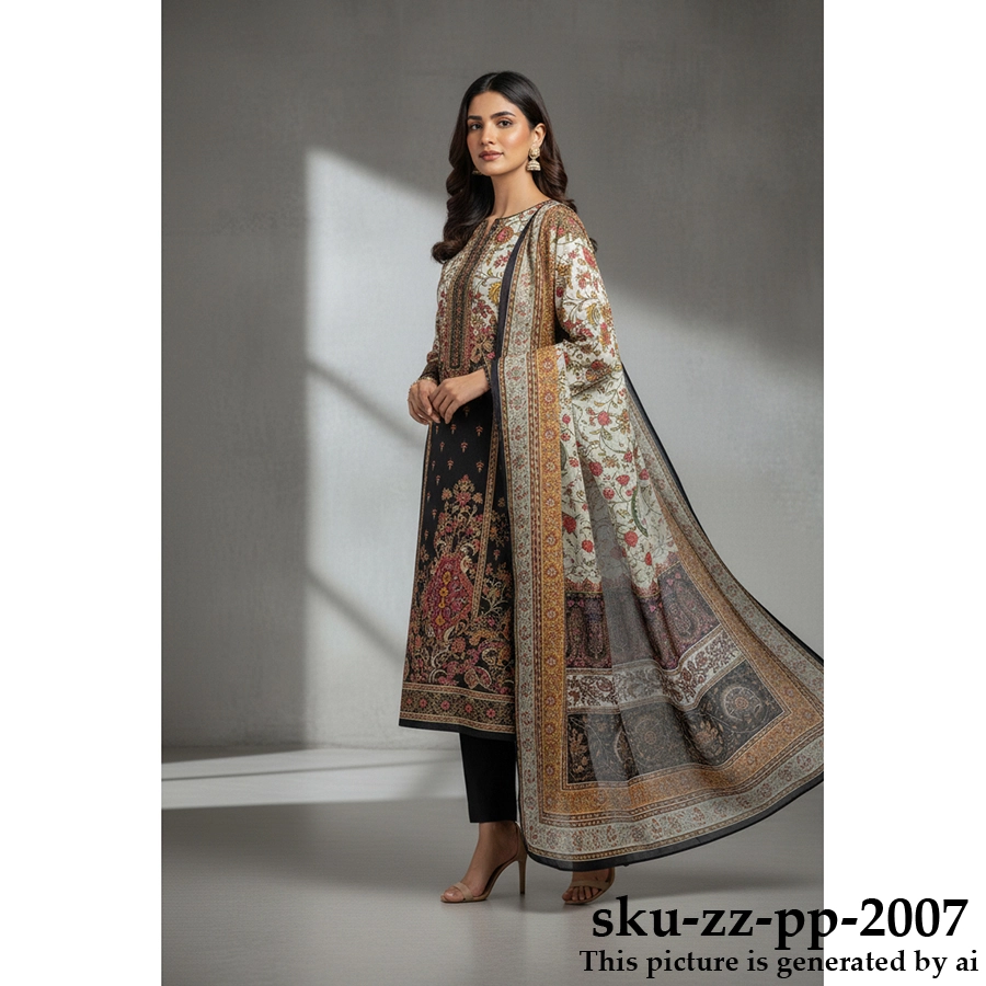 Zamzam Premium Plus Quality  Arsenic Tree Lawn Collection – Three Piece Set